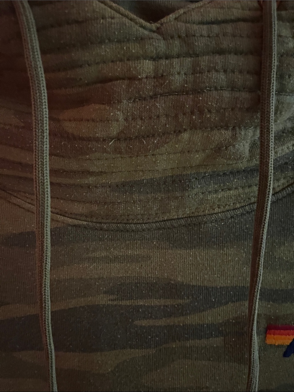 🌺SALE🌺 Aviator Nation Green Camo Pullover Hoodie with gold zippers size small i - Picture 12 of 14